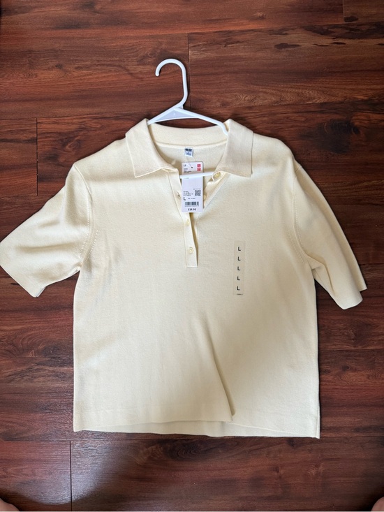 Uniqlo Tops - Uniqlo Cream Polo Knit Top